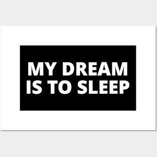 My dream is to sleep Posters and Art